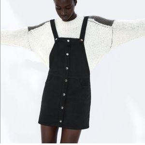 Zara black overall dress